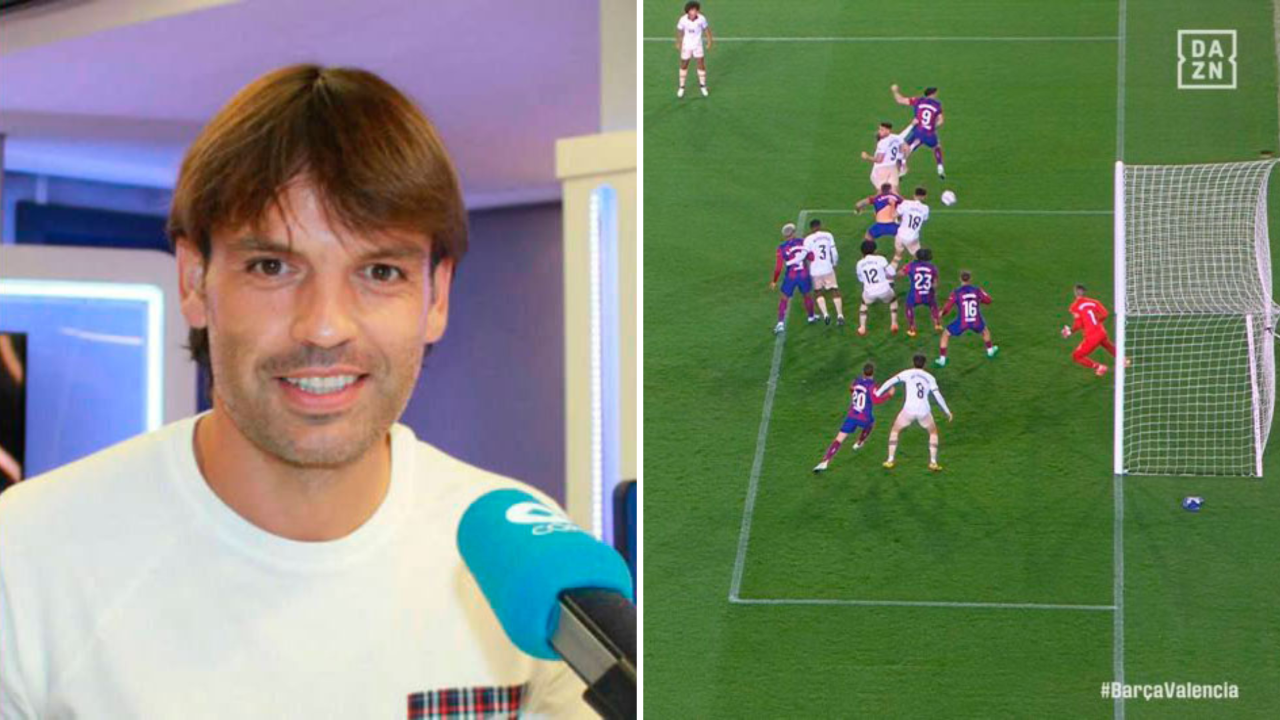 Morientes se 'moja' en el polémico gol concedido al Barcelona ante el Valencia: "Influye totalmente"